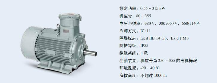 贝得1MT0001系列隔爆电机