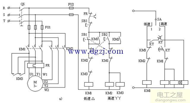双速电机变极方法及双速电机控制电路图分析