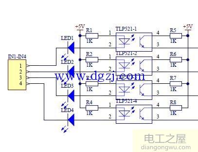 l298n电机驱动模块原理图