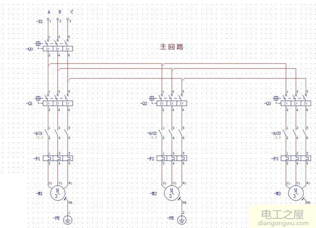 如何实现3台电机陆续启动同时停止