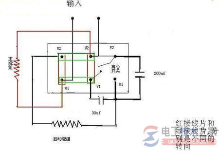 单相电机电容接线图与接线方法1